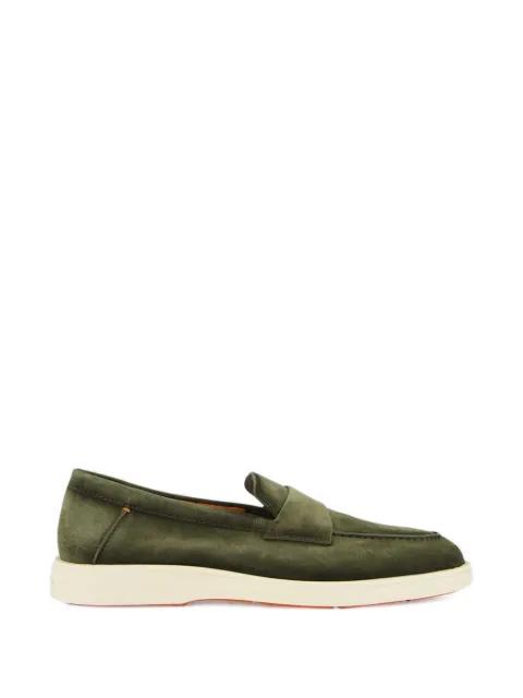 penny-detail suede loafers by SANTONI