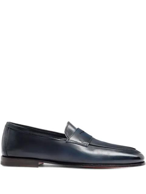 penny leather loafers by SANTONI