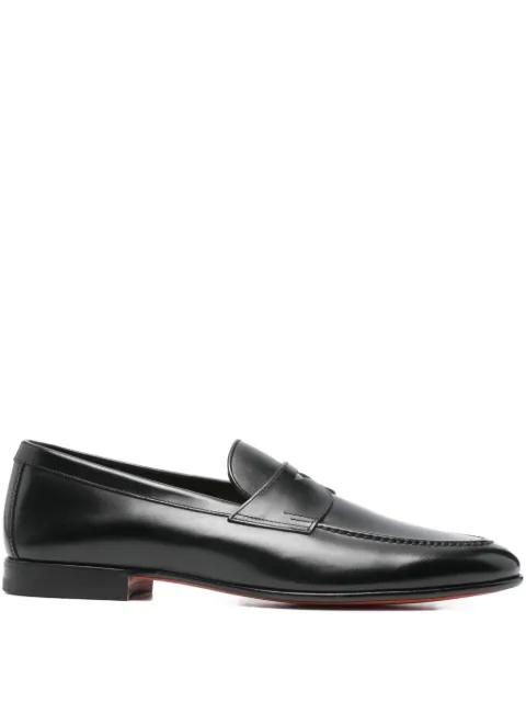penny leather loafers by SANTONI