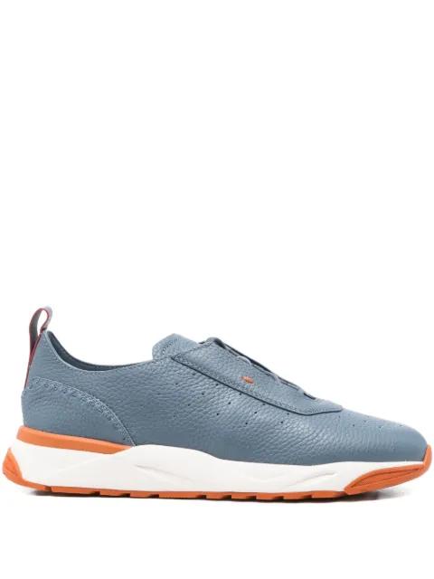 perforated-design leather sneakers by SANTONI