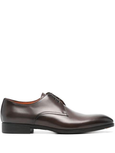round-toe leather Oxford shoes by SANTONI