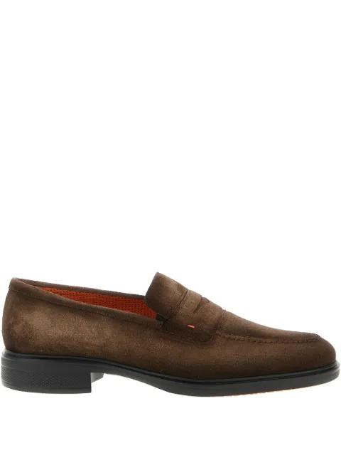 shaded suede loafers by SANTONI