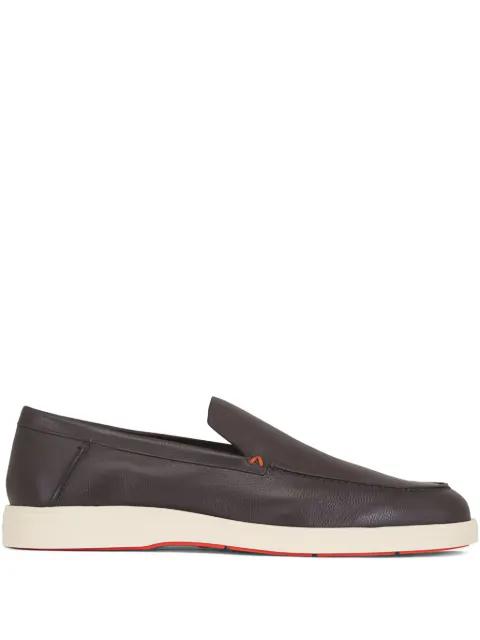 stitch-detail loafers by SANTONI