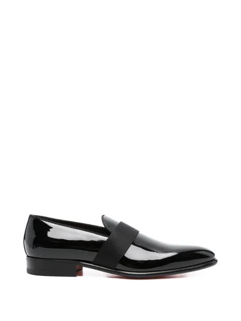 strap leather loafers by SANTONI