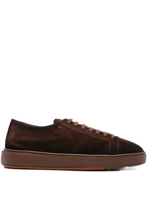 suede lace-up sneakers by SANTONI