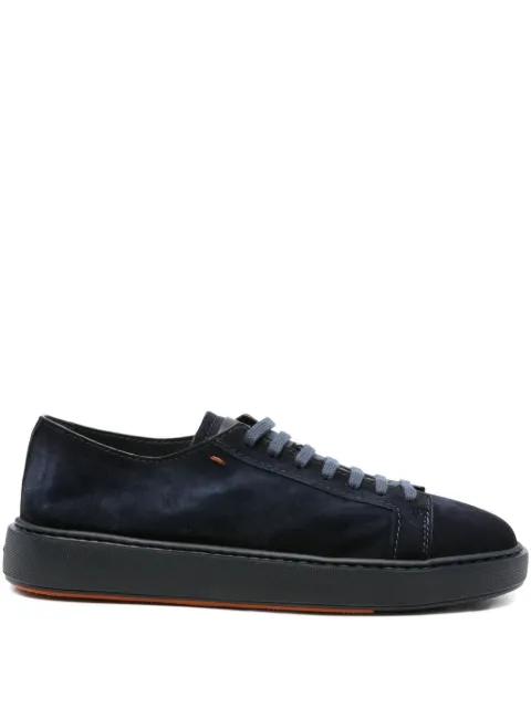 suede lace-up sneakers by SANTONI