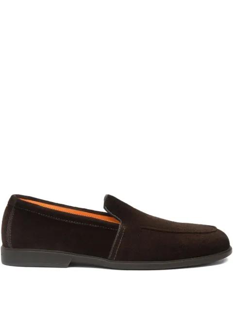 suede panelled loafers by SANTONI