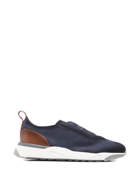suede panelled sneakers by SANTONI