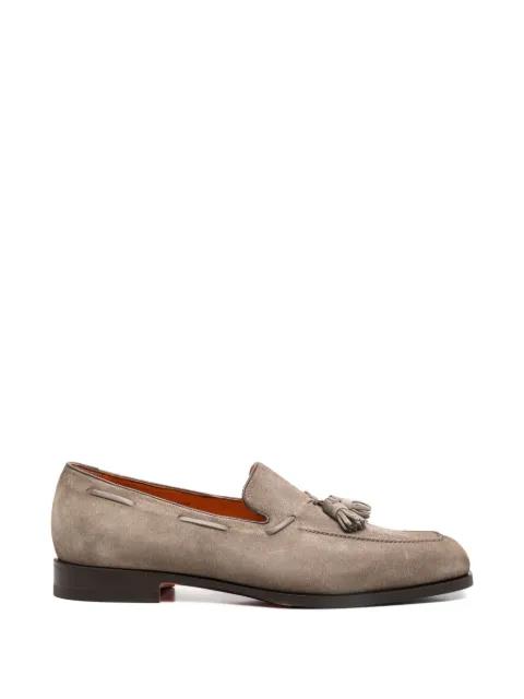 tassel-detail leather loafers by SANTONI