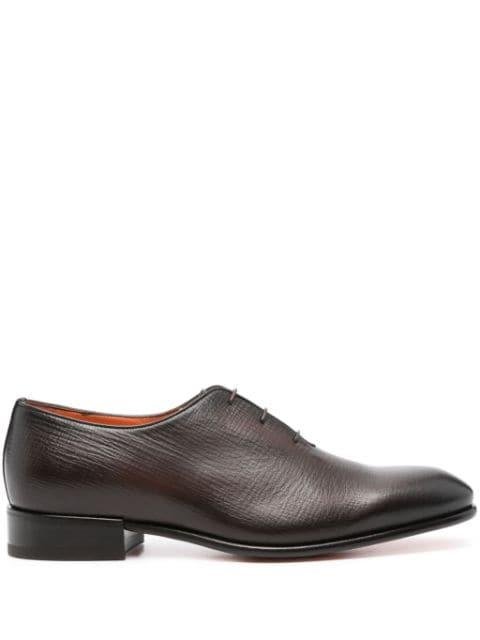 textured leather oxford shoes by SANTONI