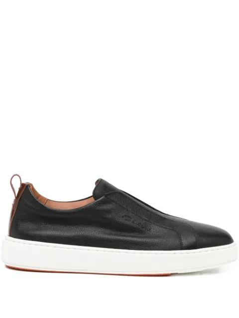 tumbled leather sneakers by SANTONI