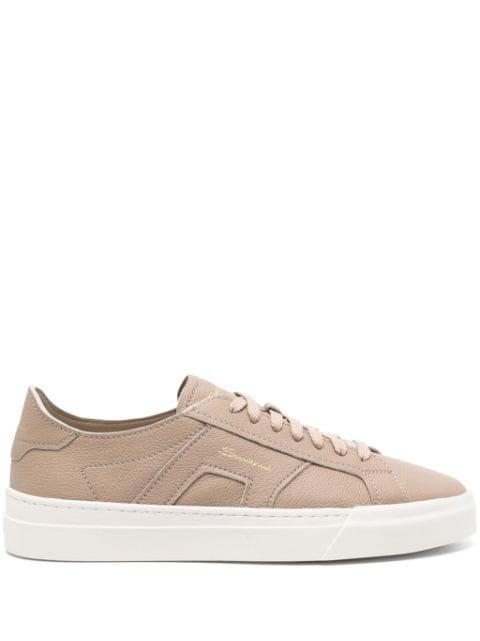 tumbled leather sneakers by SANTONI