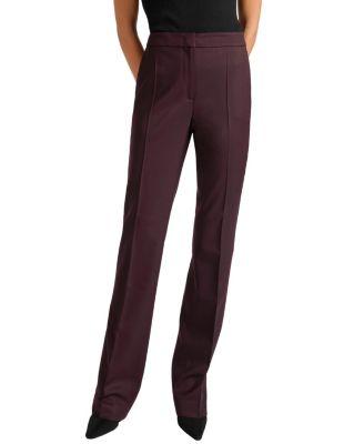 Amara Virgin Wool Stretch Straight Leg Pant by SANTORELLI
