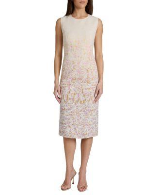 Britta Midi Sheath Dress in Ombre Jacquard by SANTORELLI
