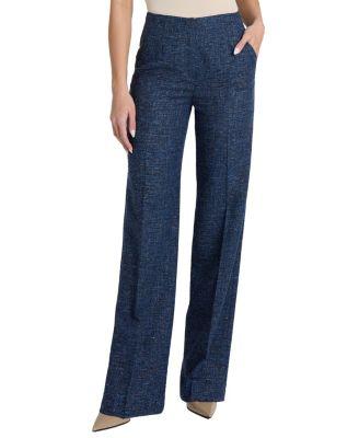 Della Straight Leg Pants in Modern Donegal Fabric by SANTORELLI