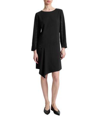 Essie Shift Dress with Grommet Detail in Soft Crepe by SANTORELLI