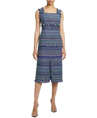 Faye A Line Sleeveless Modern Tweed Sheath Dress by SANTORELLI