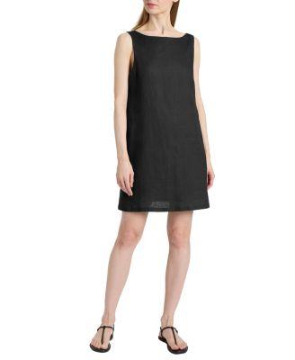 Jaclyn Sleeveless Shift Linen Dress by SANTORELLI