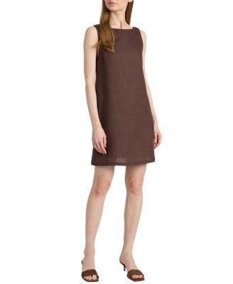 Jaclyn Sleeveless Shift Linen Dress by SANTORELLI