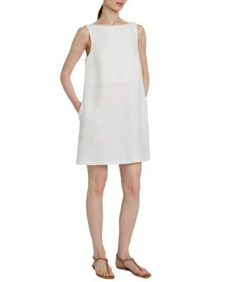 Jaclyn Sleeveless Shift Linen Dress by SANTORELLI
