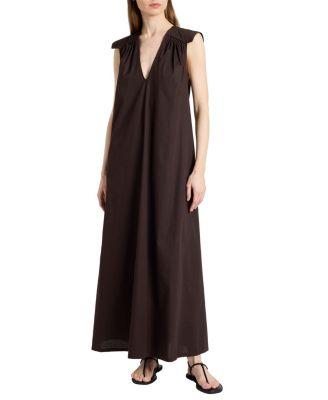 Niu Cap Sleeve Maxi Cotton Dress by SANTORELLI