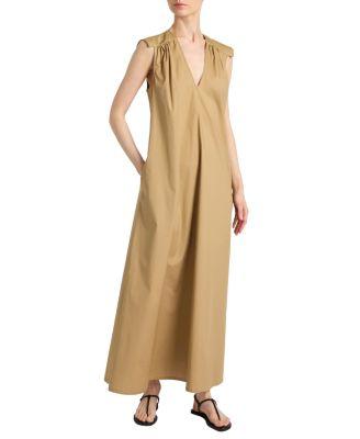 Niu Cap Sleeve Maxi Cotton Dress by SANTORELLI