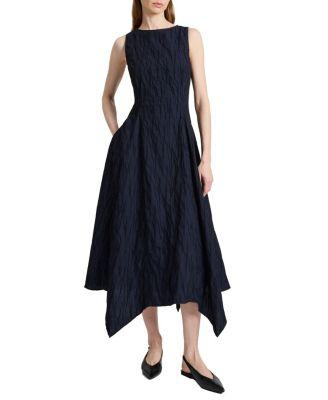 Palma Sleeveless Midi Dress in Abstract Jacquard by SANTORELLI