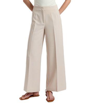 Thea Wide Leg Cropped Pant in Soft Stretch Crepe by SANTORELLI