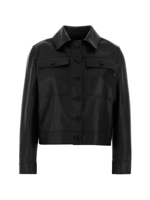 buttoned leather jacket by SANTORO