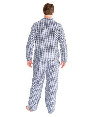 Men's oganic Cotton Poplin Button Down Long Sleeve Pajama Set by SANT&ABEL