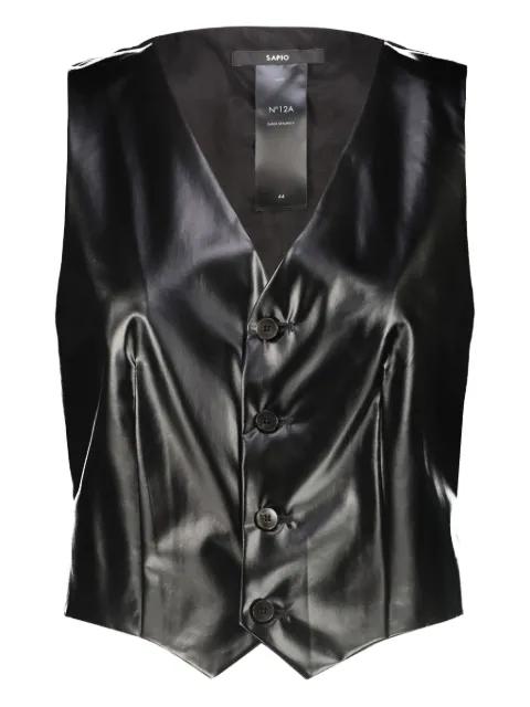 coated buckle waistcoat by SAPIO