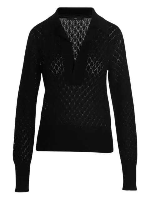 diamond-pointelle sweater by SAPIO