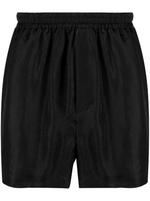 elastic-waistband satin shorts by SAPIO