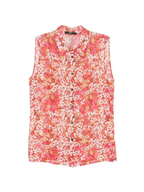 floral-print sleeveless shirt by SAPIO