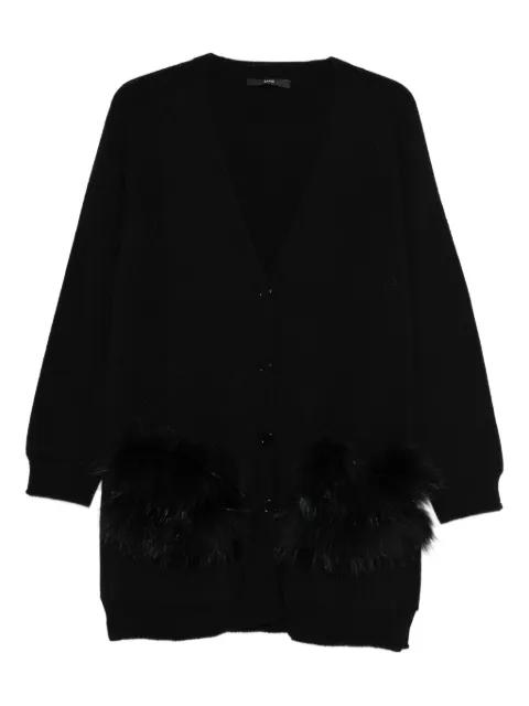 fur pocket knitwear by SAPIO