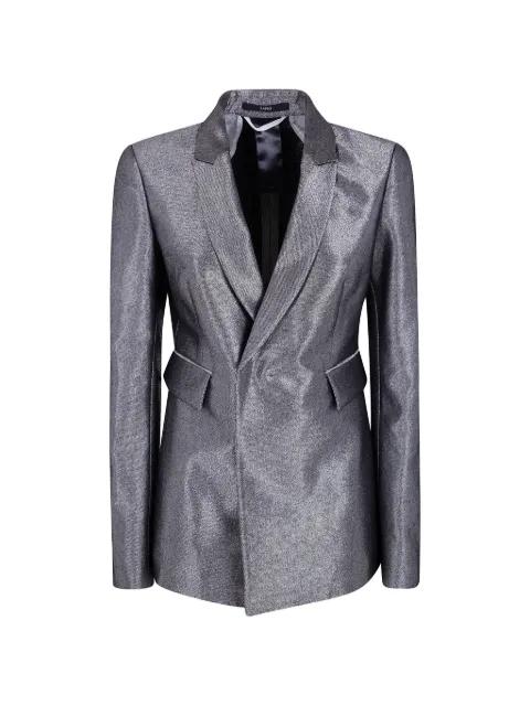 metallic-finish denim jacket by SAPIO
