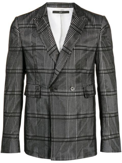 plaid-check print cotton blazer by SAPIO
