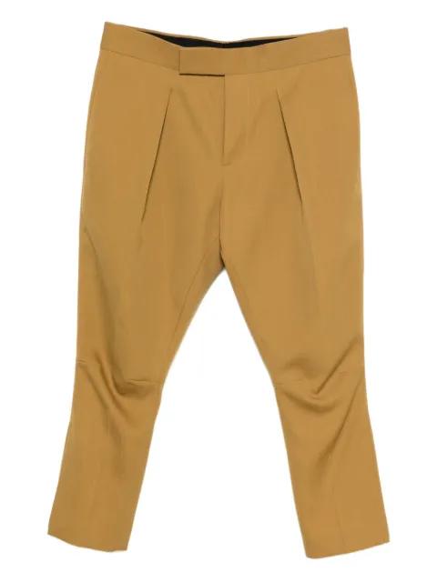 pleated gabardine trousers by SAPIO