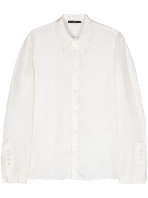 pointed-collar twill shirt by SAPIO