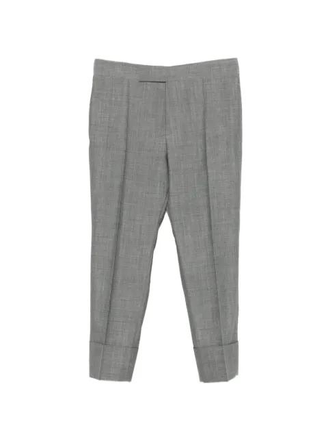 pressed-crease turn-up trousers by SAPIO