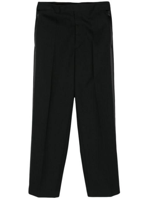satin-trim trousers by SAPIO
