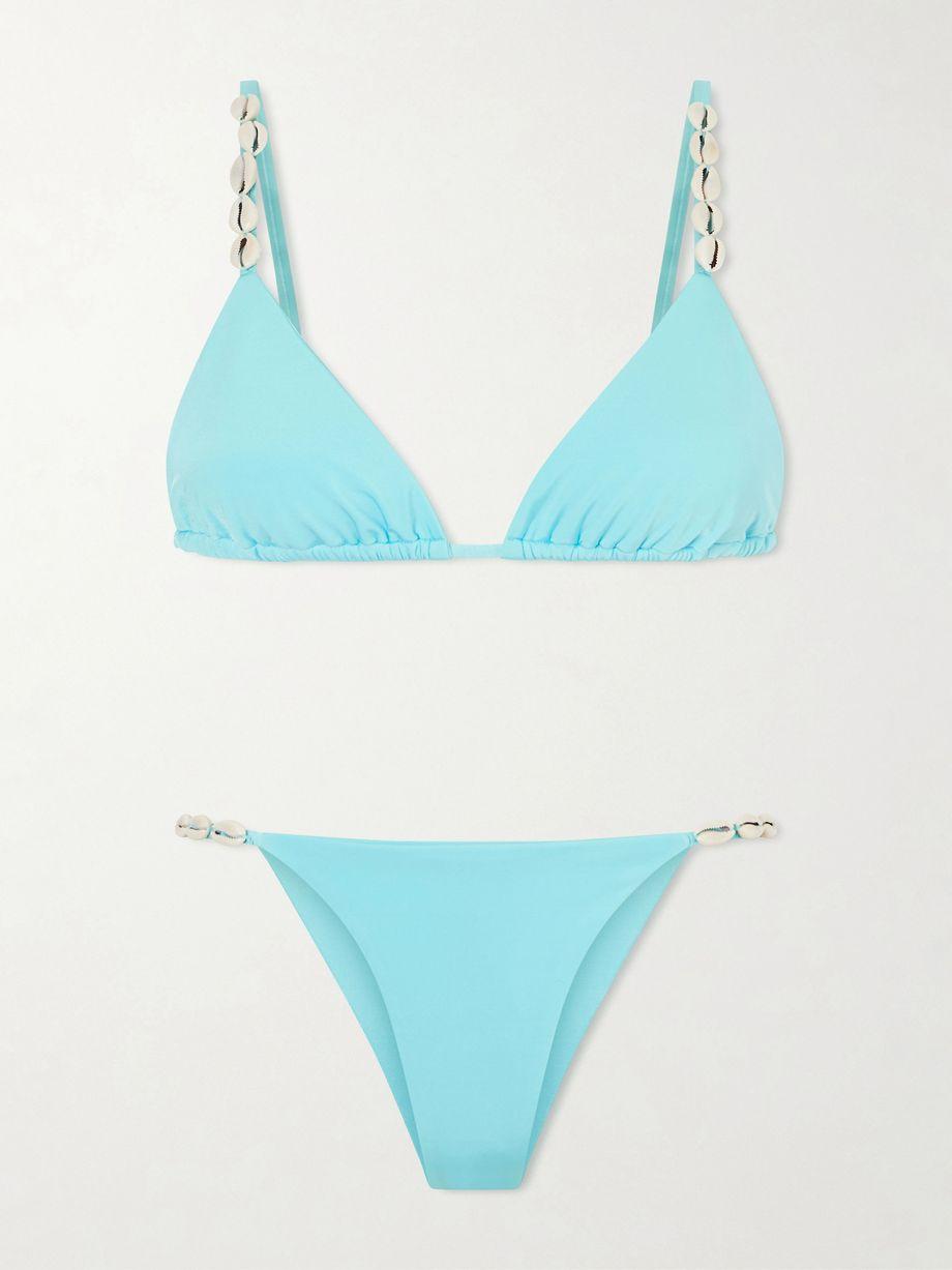 Cowries embellished bikini by SARA CRISTINA