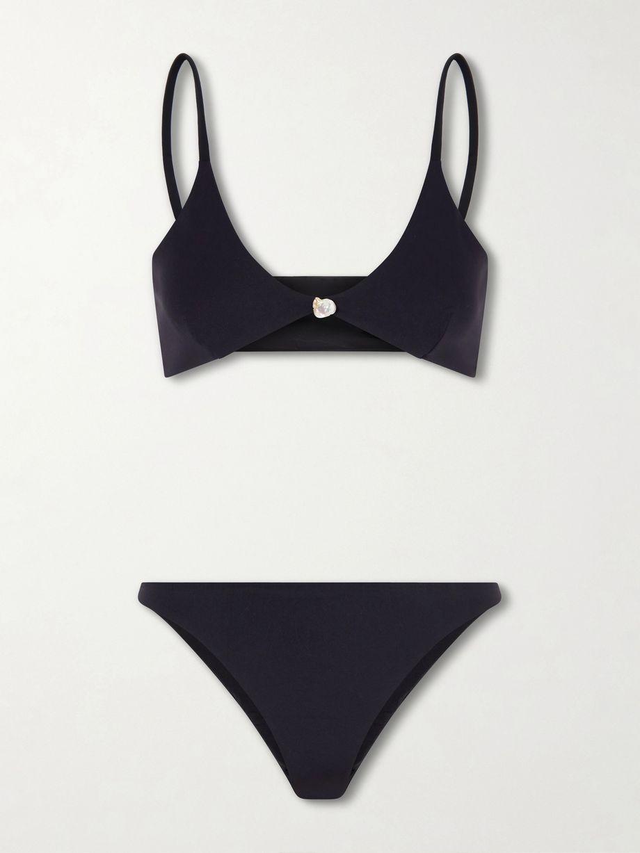 Luna pearl-embellished bikini by SARA CRISTINA