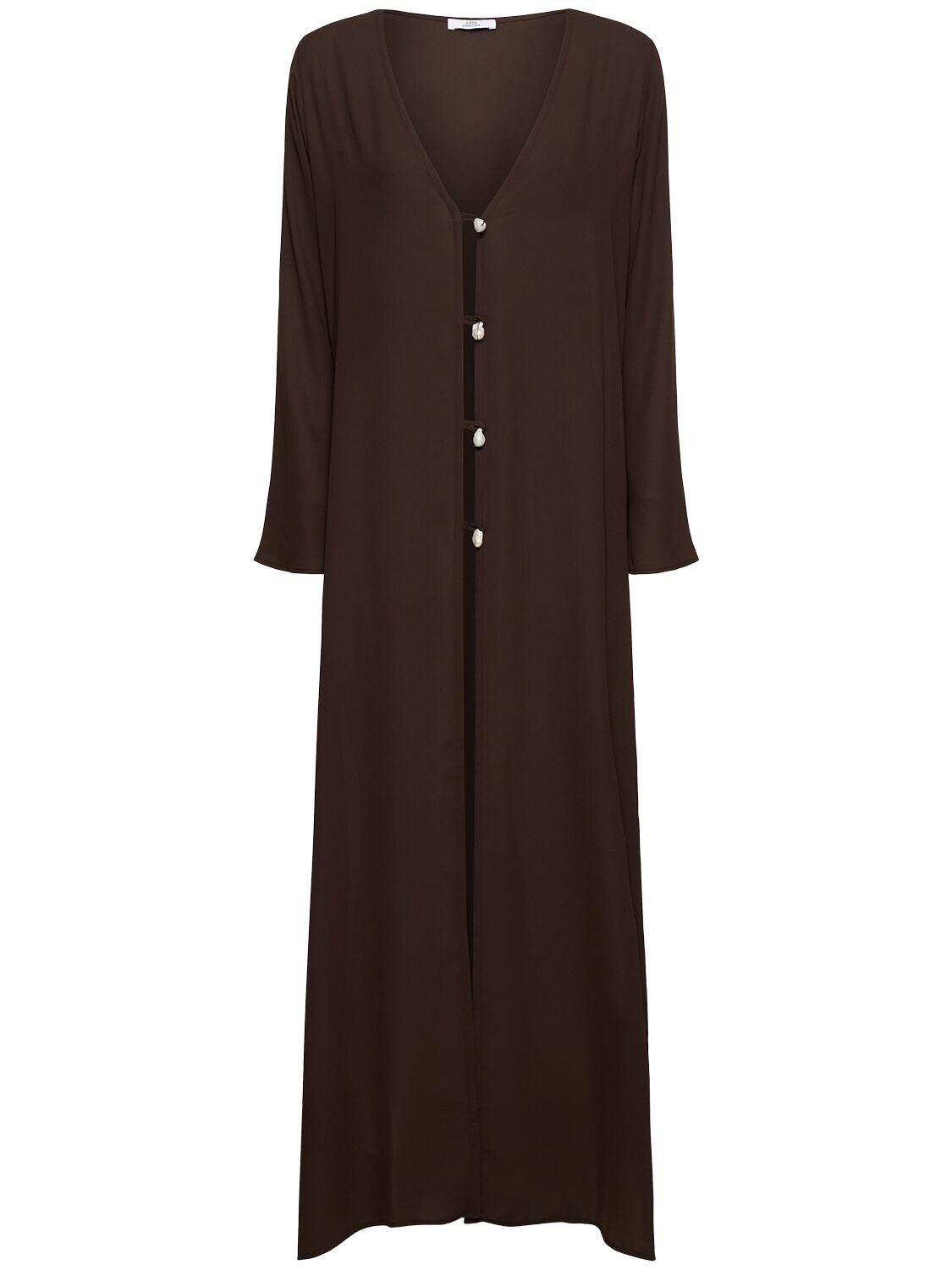 Pearl Long Silk Kaftan Dress by SARA CRISTINA