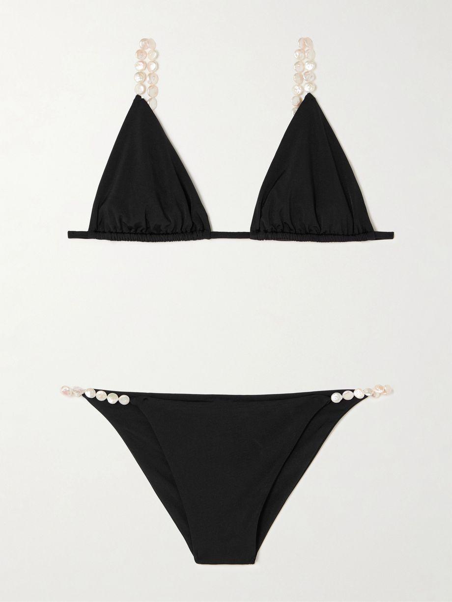 Pearl-embellished bikini by SARA CRISTINA