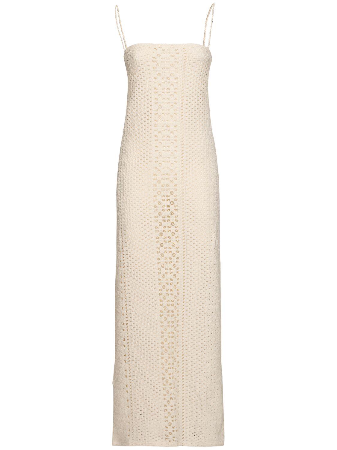 Playa Long Crochet Dress W/ Pearls by SARA CRISTINA Playa Long Crochet Dress W/ Pearls by SARA CRISTINA