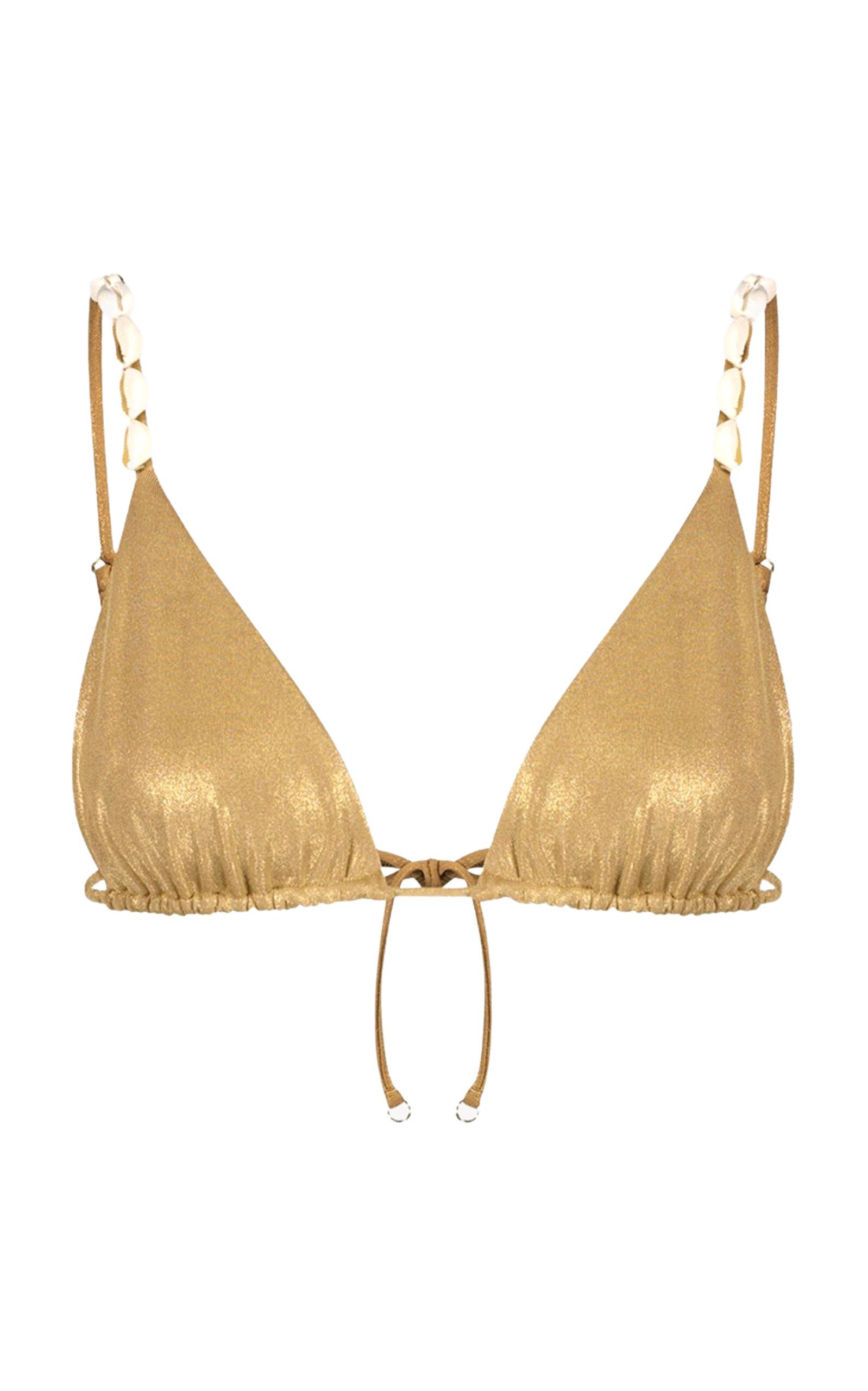 Sara Cristina - Cowries Bikini Top - Gold - - Moda Operandi by SARA CRISTINA