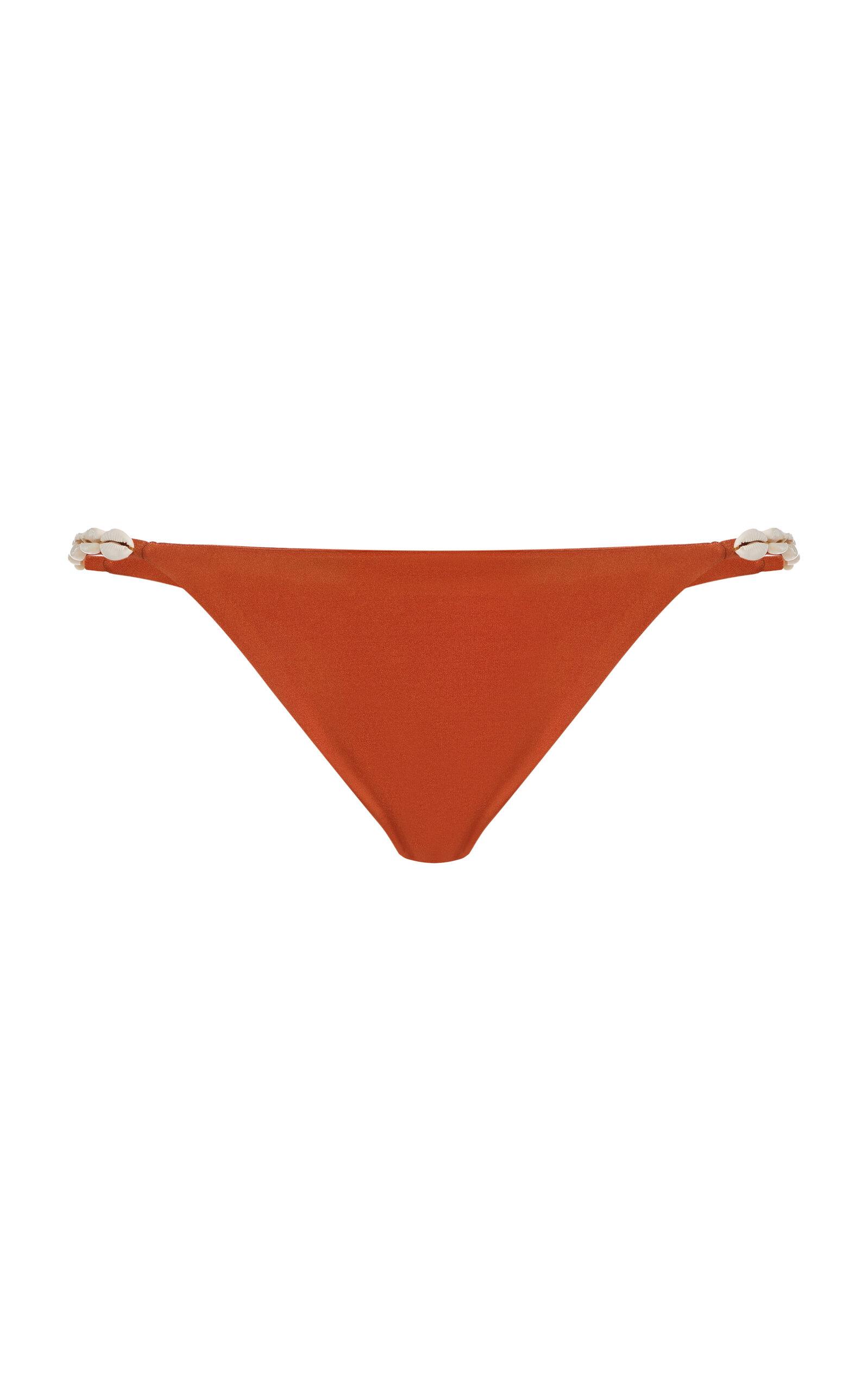 Sara Cristina - Cowries-Detailed Bikini Bottom - Orange - - Moda Operandi by SARA CRISTINA