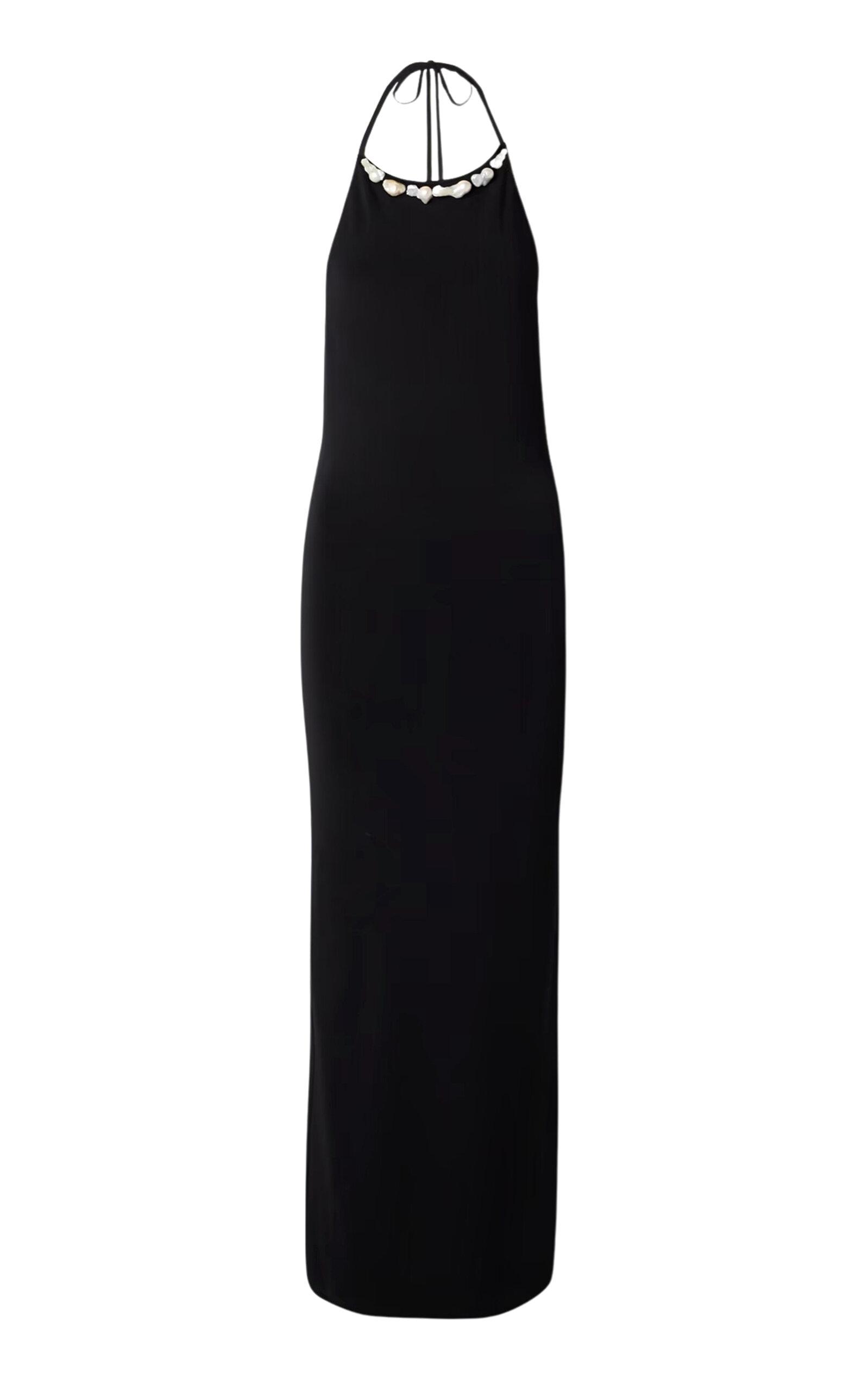 Sara Cristina - Orchid Jerseyaxi Halter Dress - Black - -oda Operandi by SARA CRISTINA