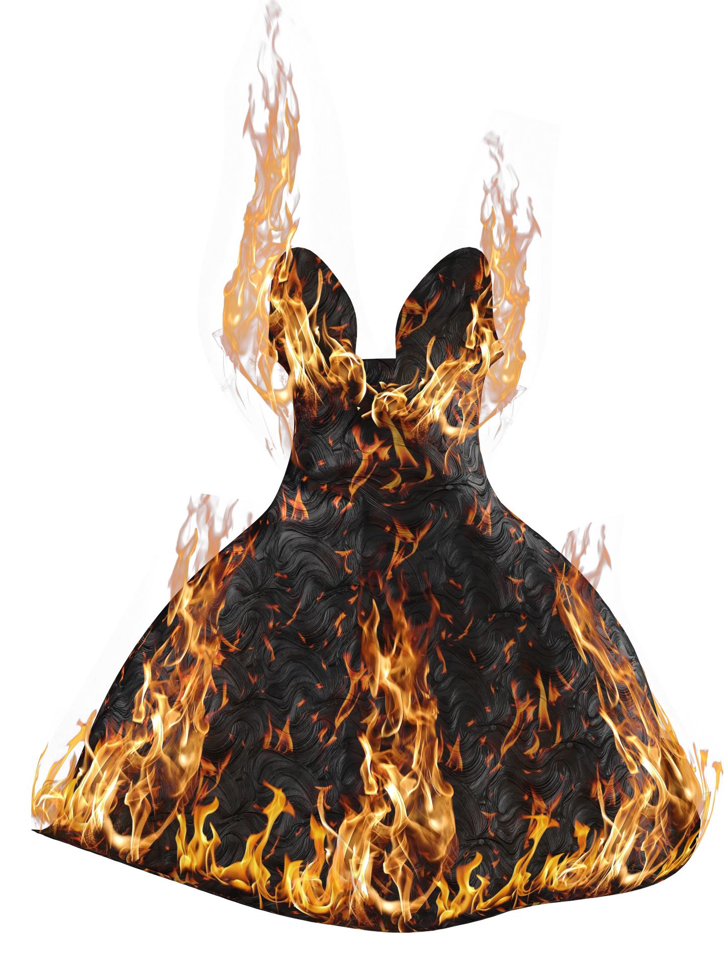 Flame Flicker dress by SARA HASANPOUR